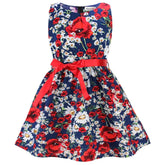 Rochita subtire de vara, bumbac, imprimeu floral cu maci, multicolor